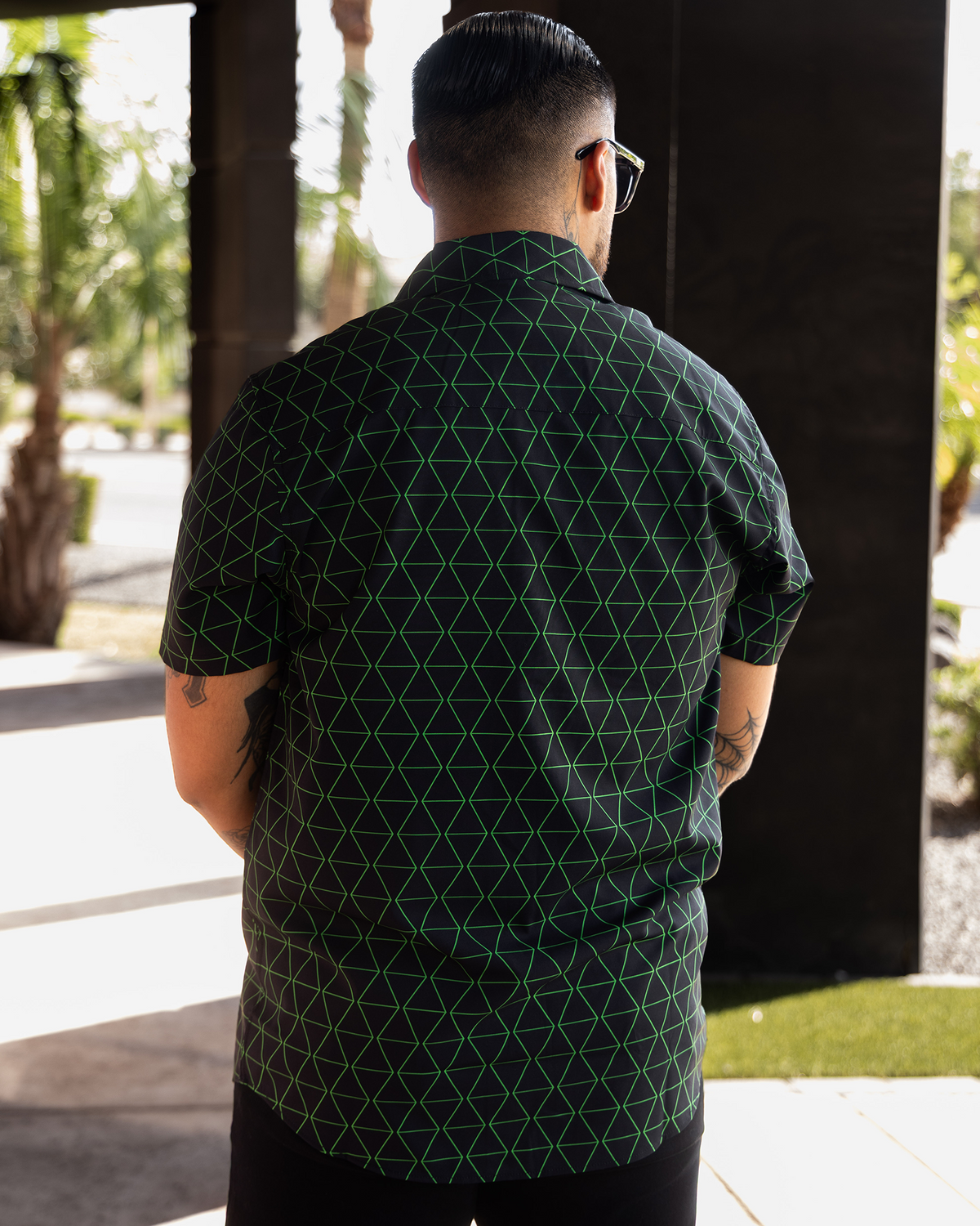Enigma Party Shirt - Black & Green view 3