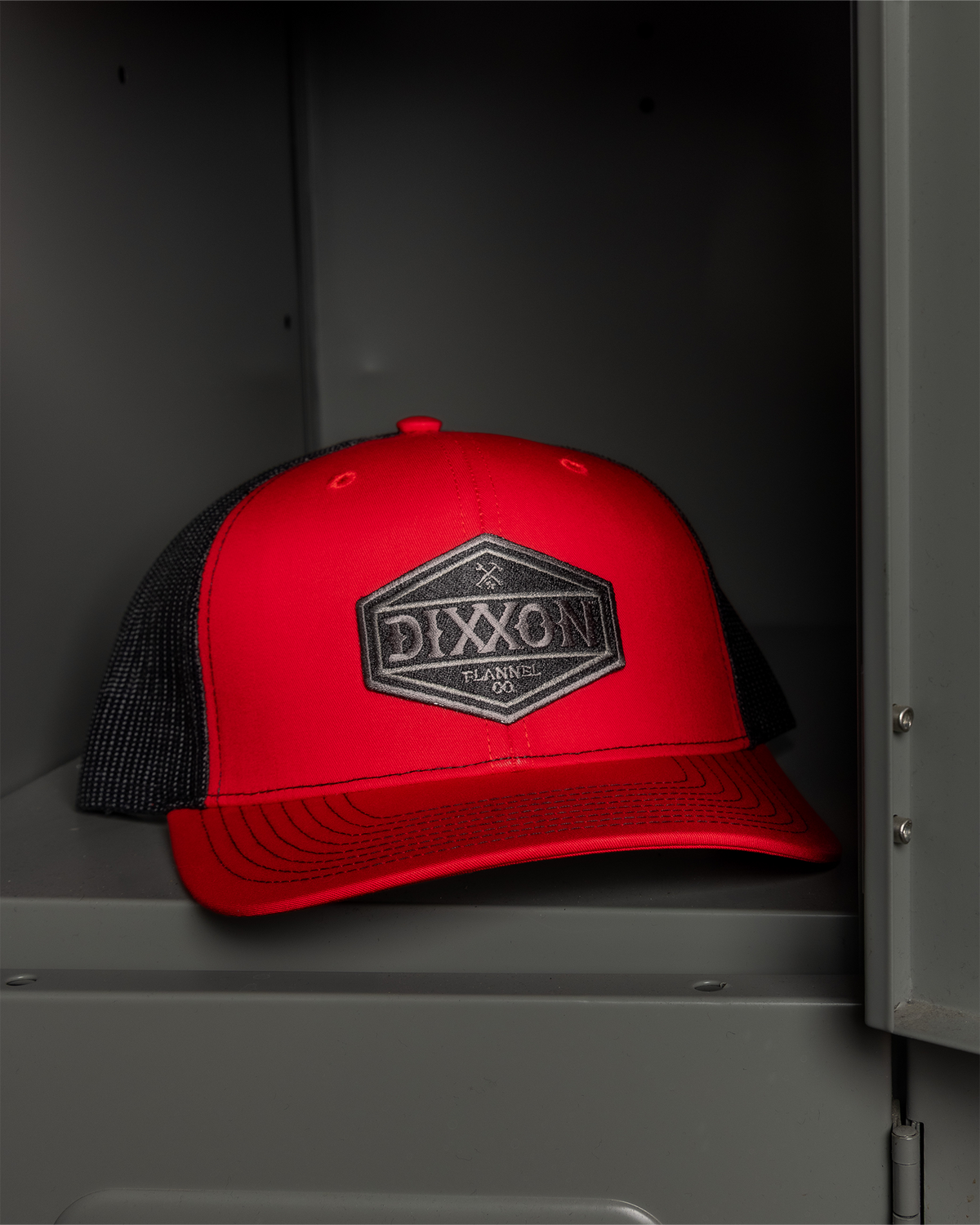 Foundry Shield Curved Bill Trucker Snapback - Black & Gray - view 2