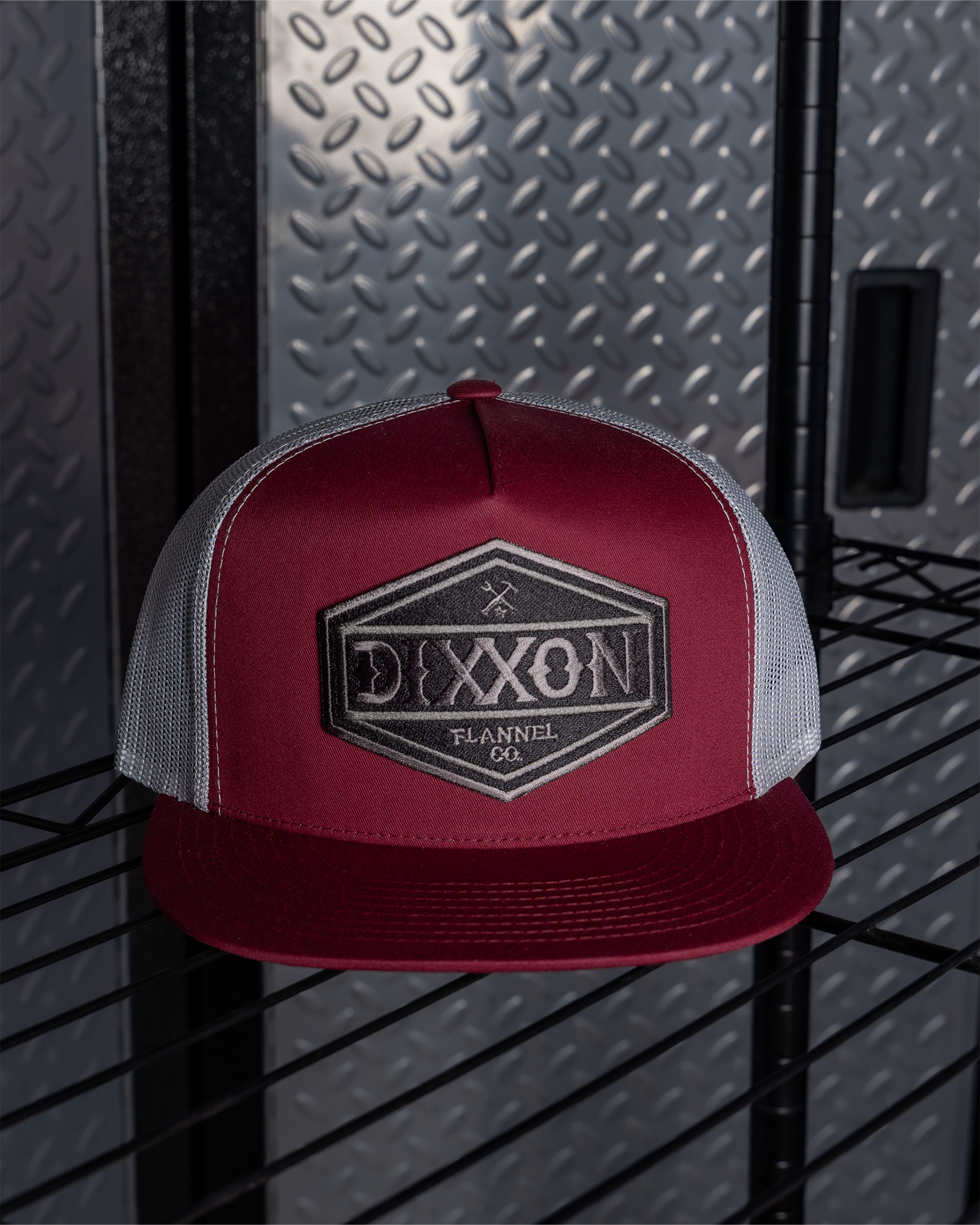 Foundry Shield Flat Bill Trucker Snapback - Black & Gray - view 3