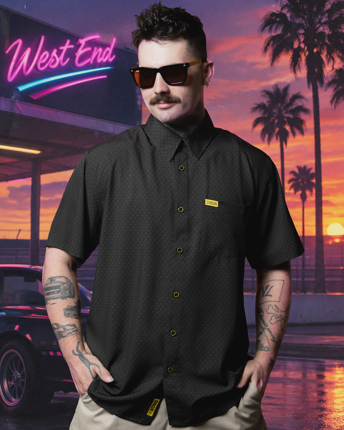 West End Party Shirt - Black & Gold view 4