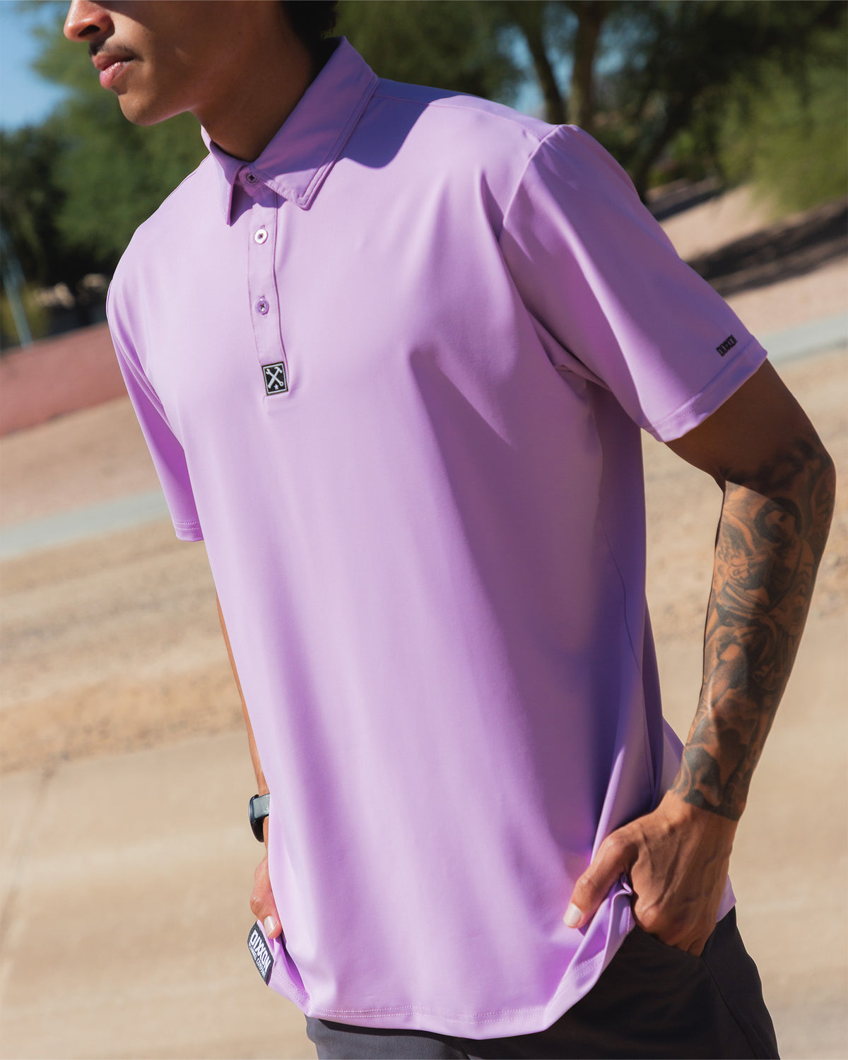 Solid Party Polo - Light Purple view 4