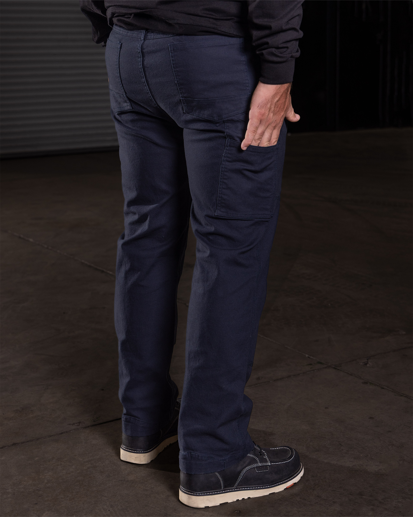 Canvas Work Pants - Navy - view 3