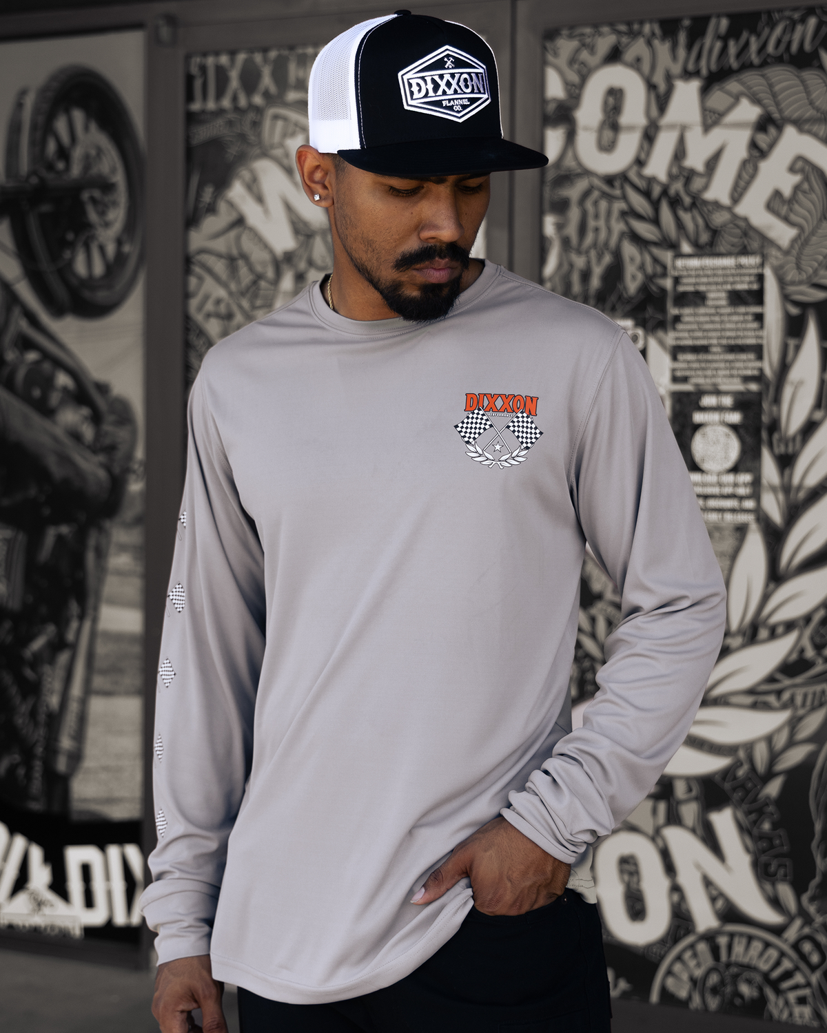 Race Day UV Long Sleeve T-Shirt - Gray view 3