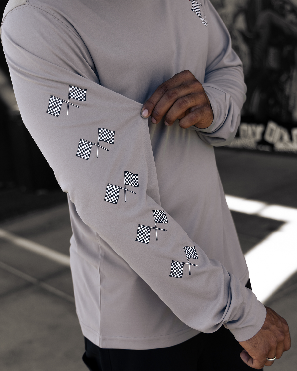 Race Day UV Long Sleeve T-Shirt - Gray view 5