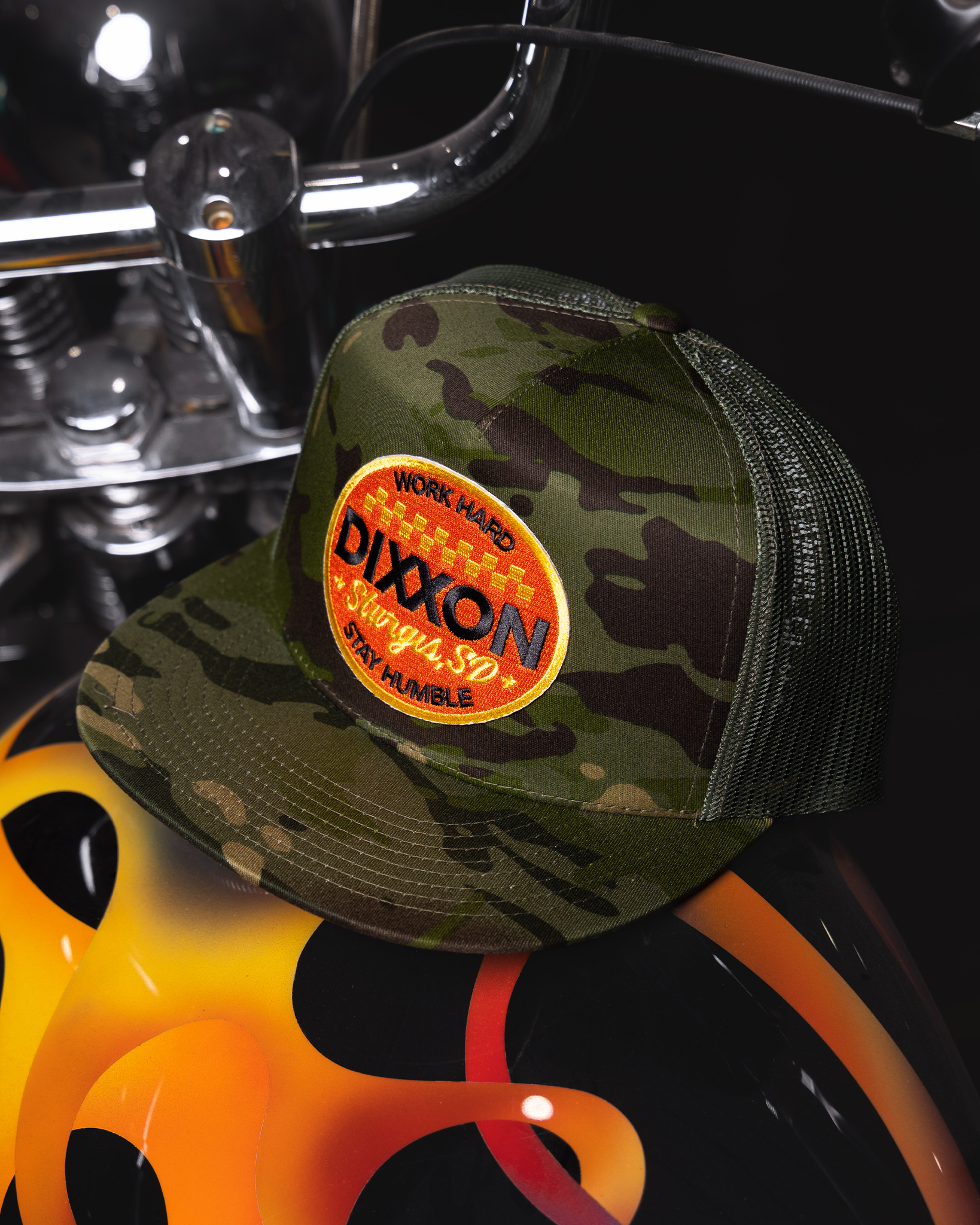 Sturgis Rally 2026 Flat Bill Trucker Snapback - Orange & Yellow - view 4