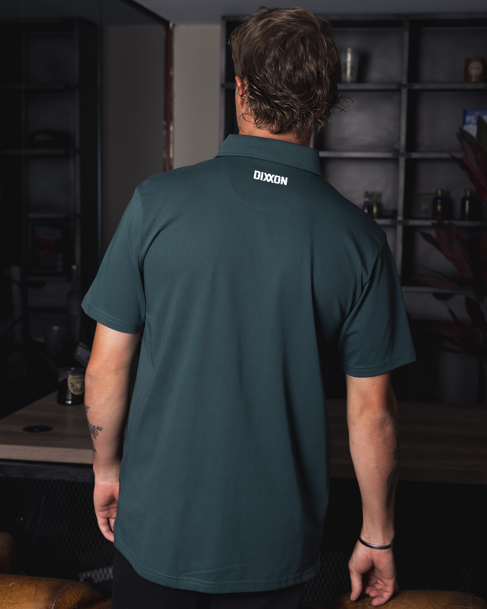 White Stripe Premium Polo - Green view 6