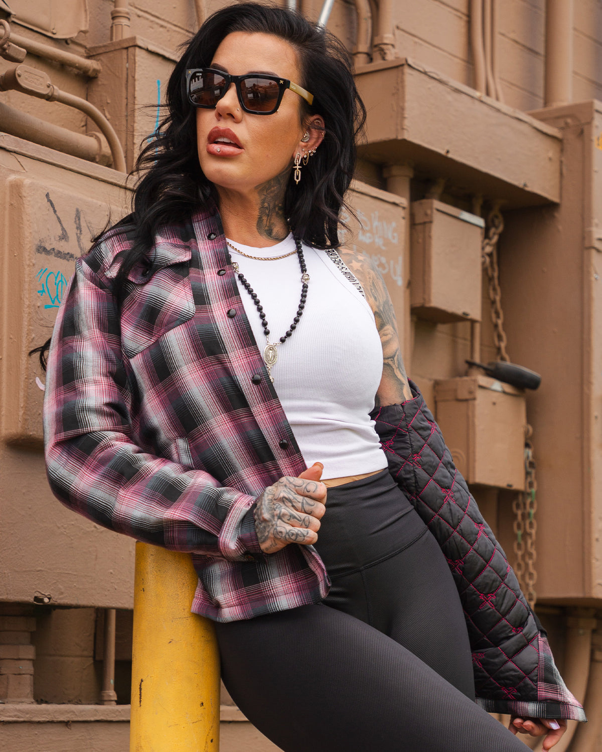 Women's Sublime 'Robbin' the Hood' Hooded Flannel Jacket view 4
