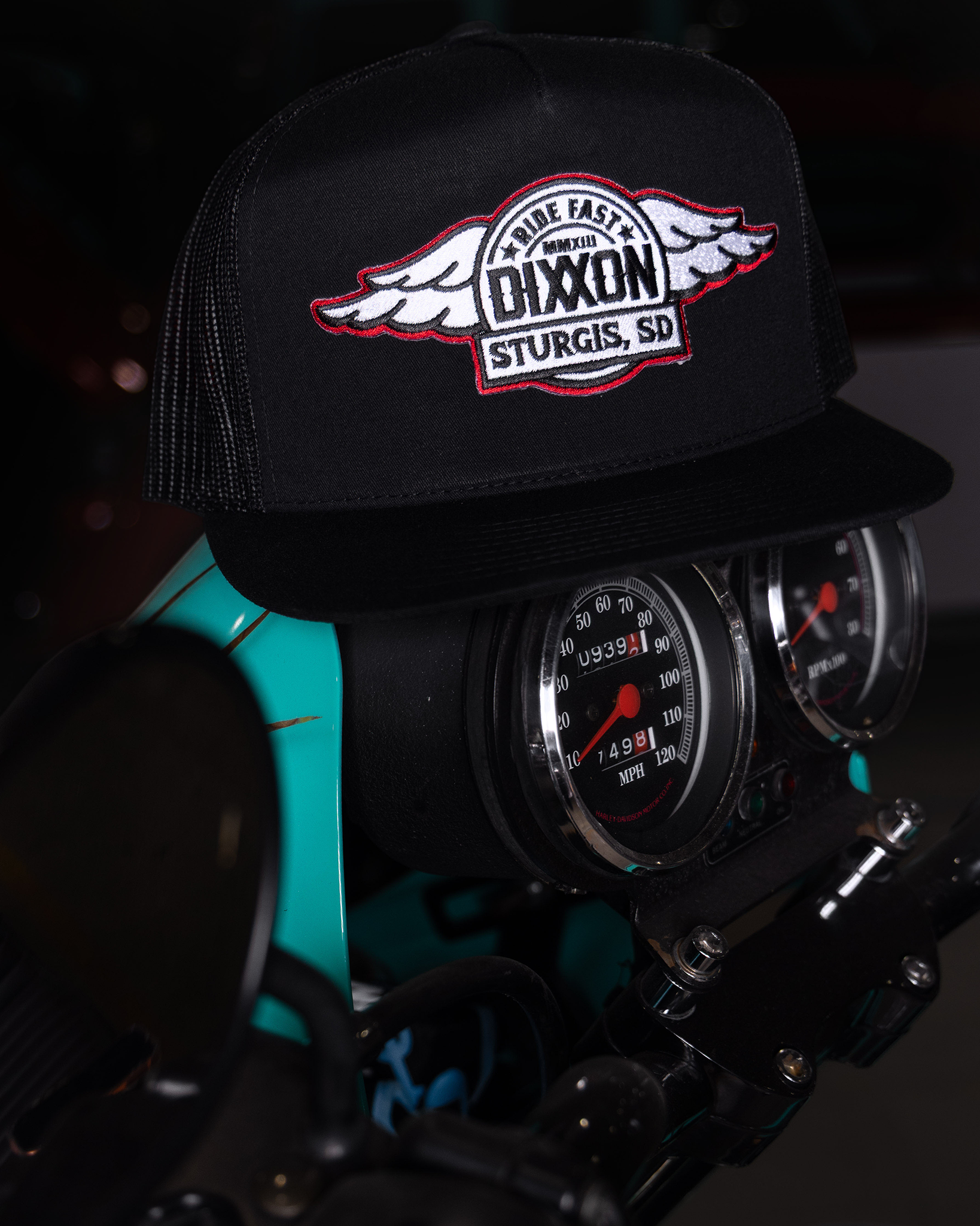 Sturgis Wings 2026 Flat Bill Trucker Snapback - Black, White, & Red - view 5