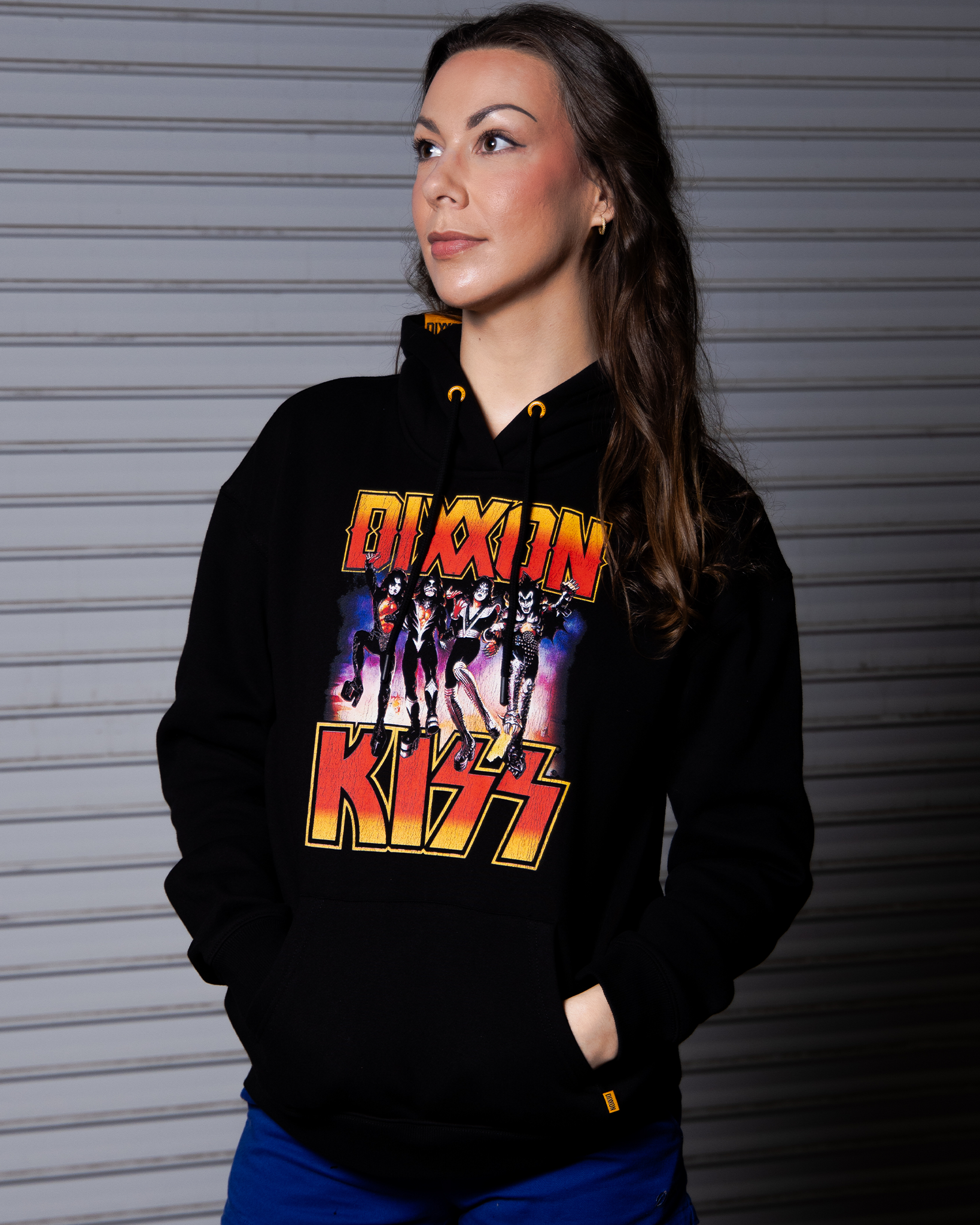 Women's KISS Destroyer Pullover Hoodie - Black - view 3