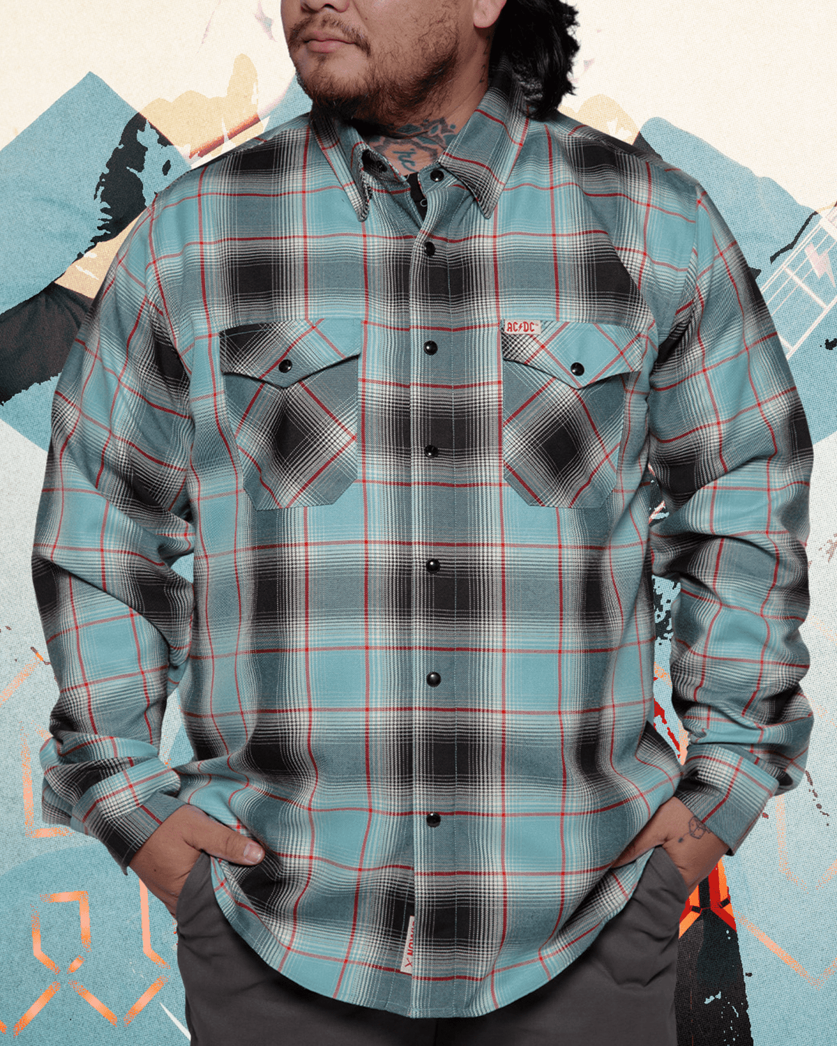 ACDC Dirty Deeds Done Dirt Cheap Flannel - view 2