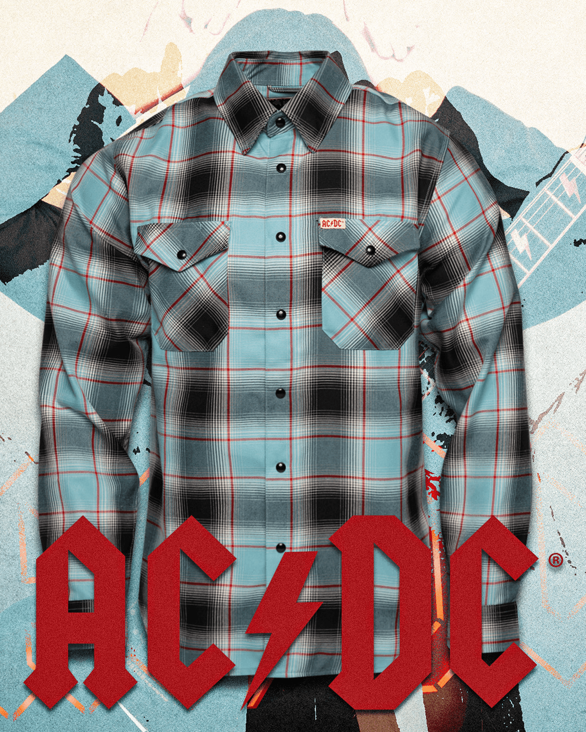 ACDC Dirty Deeds Done Dirt Cheap Flannel - view 1
