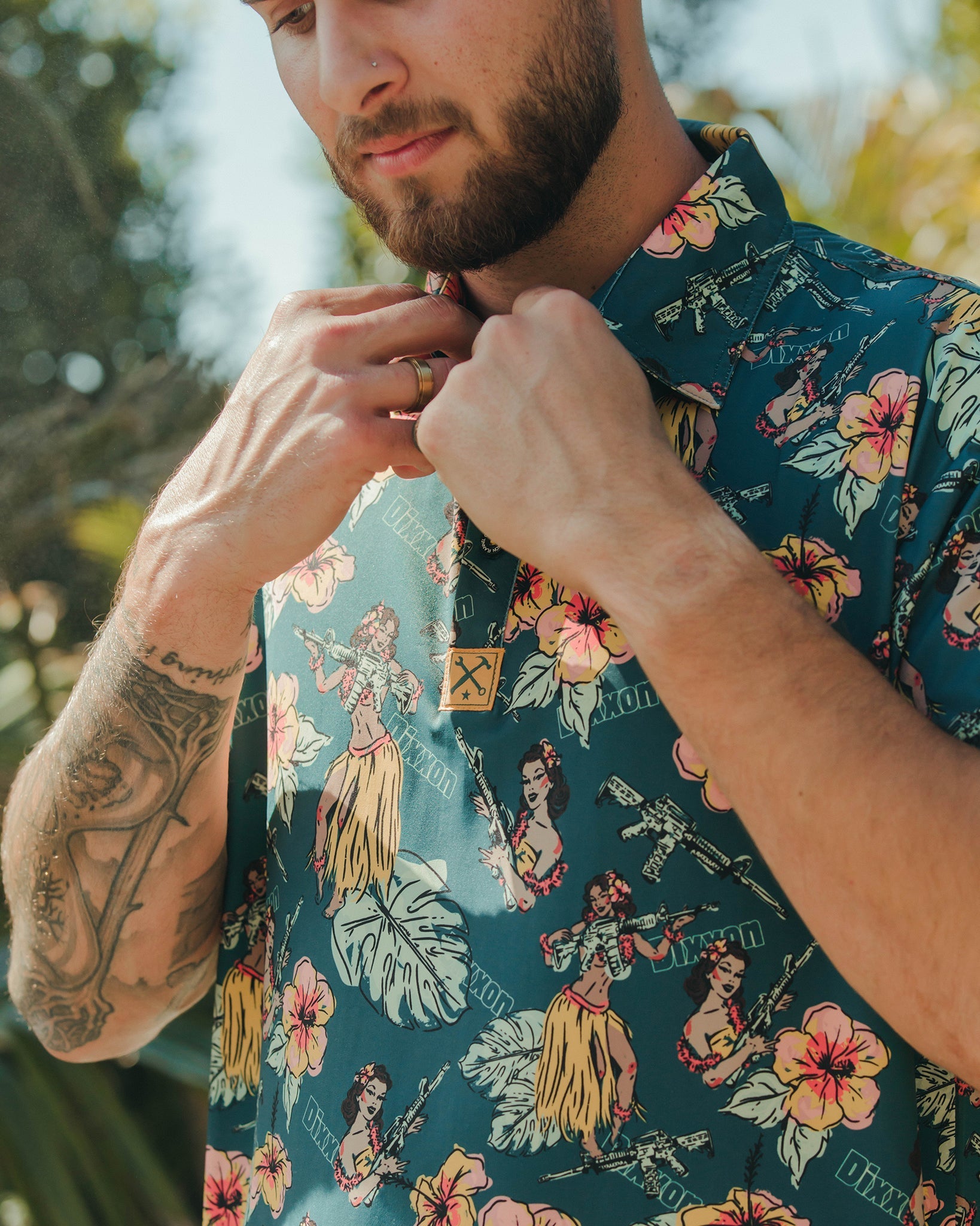 Aloha Arms Party Polo: Dixxon's Stylish Men's Shirt