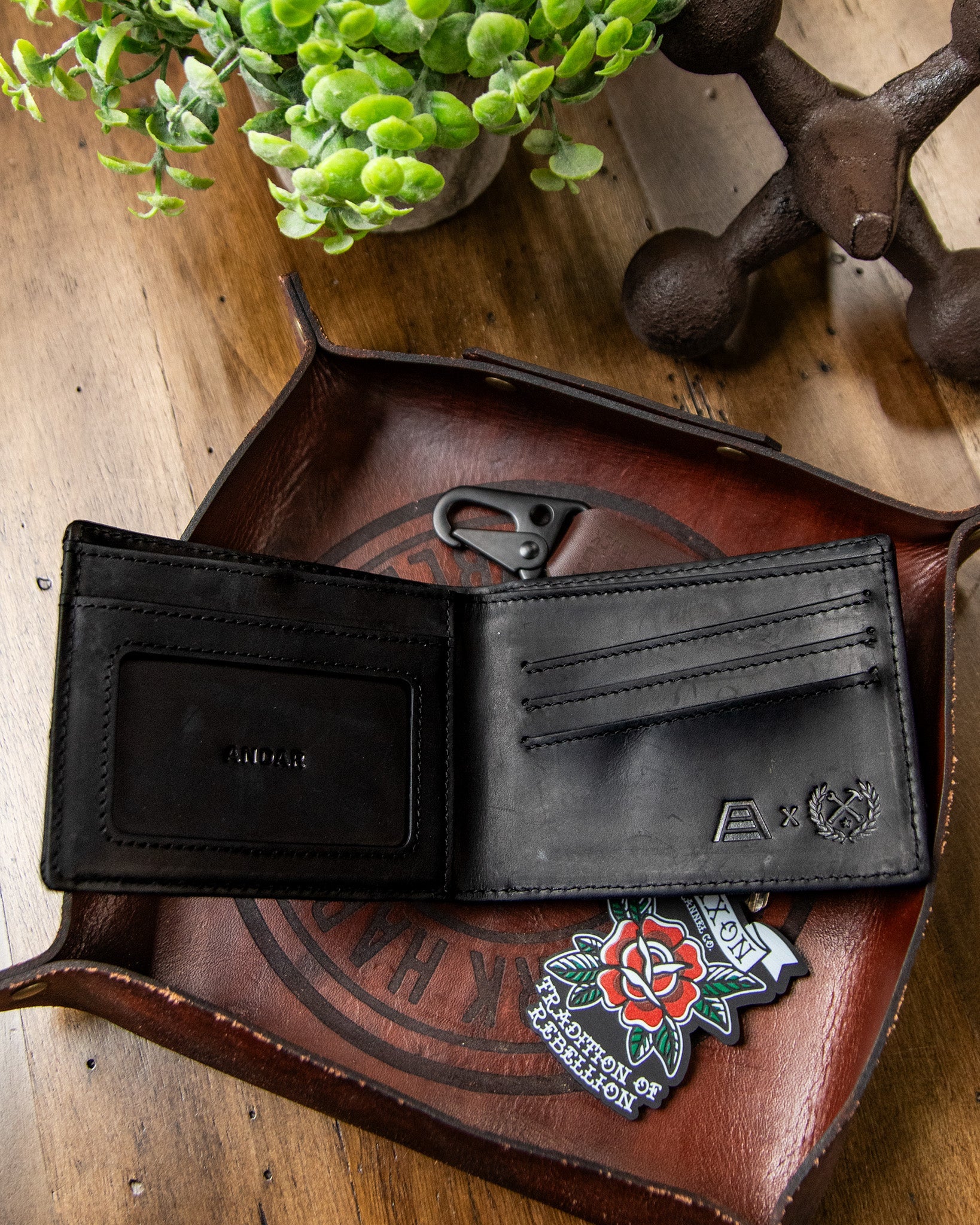 Andar x Dixxon Quilted Leather Wallet - Black - Dixxon Flannel Co.
