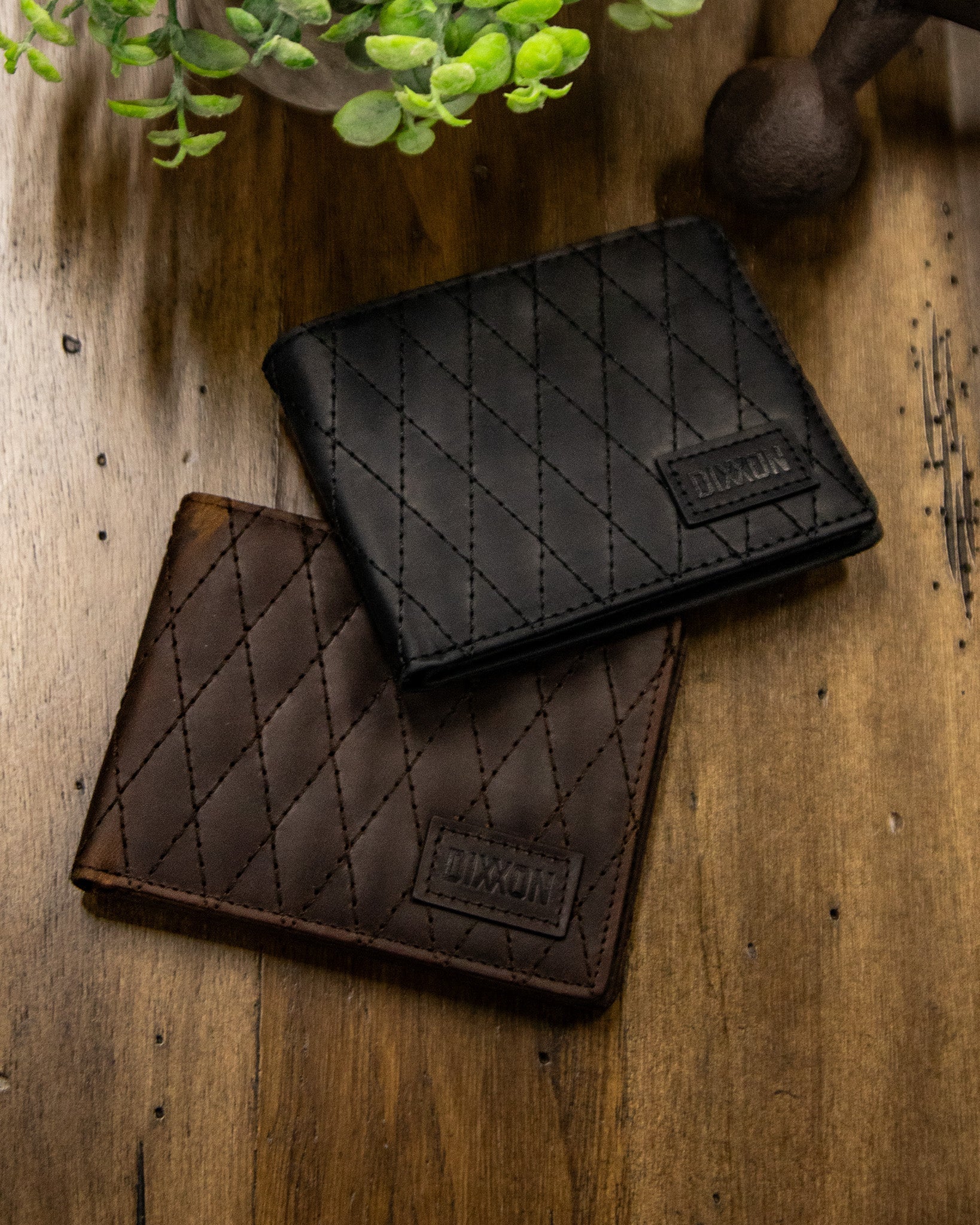 Andar x Dixxon Quilted Leather Wallet - Saddle Brown - Dixxon Flannel Co.