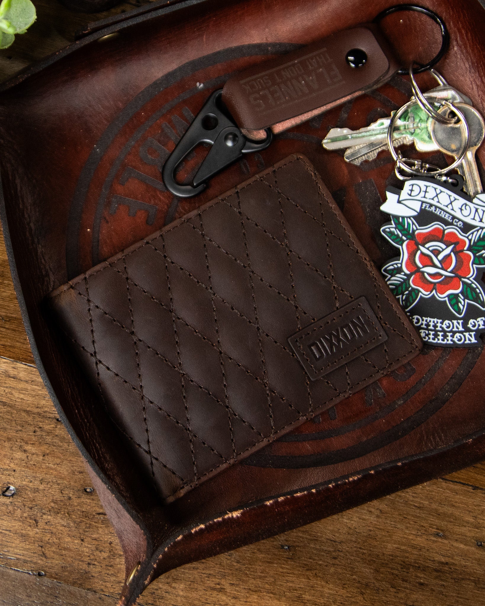 Andar x Dixxon Quilted Leather Wallet - Saddle Brown - Dixxon Flannel Co.