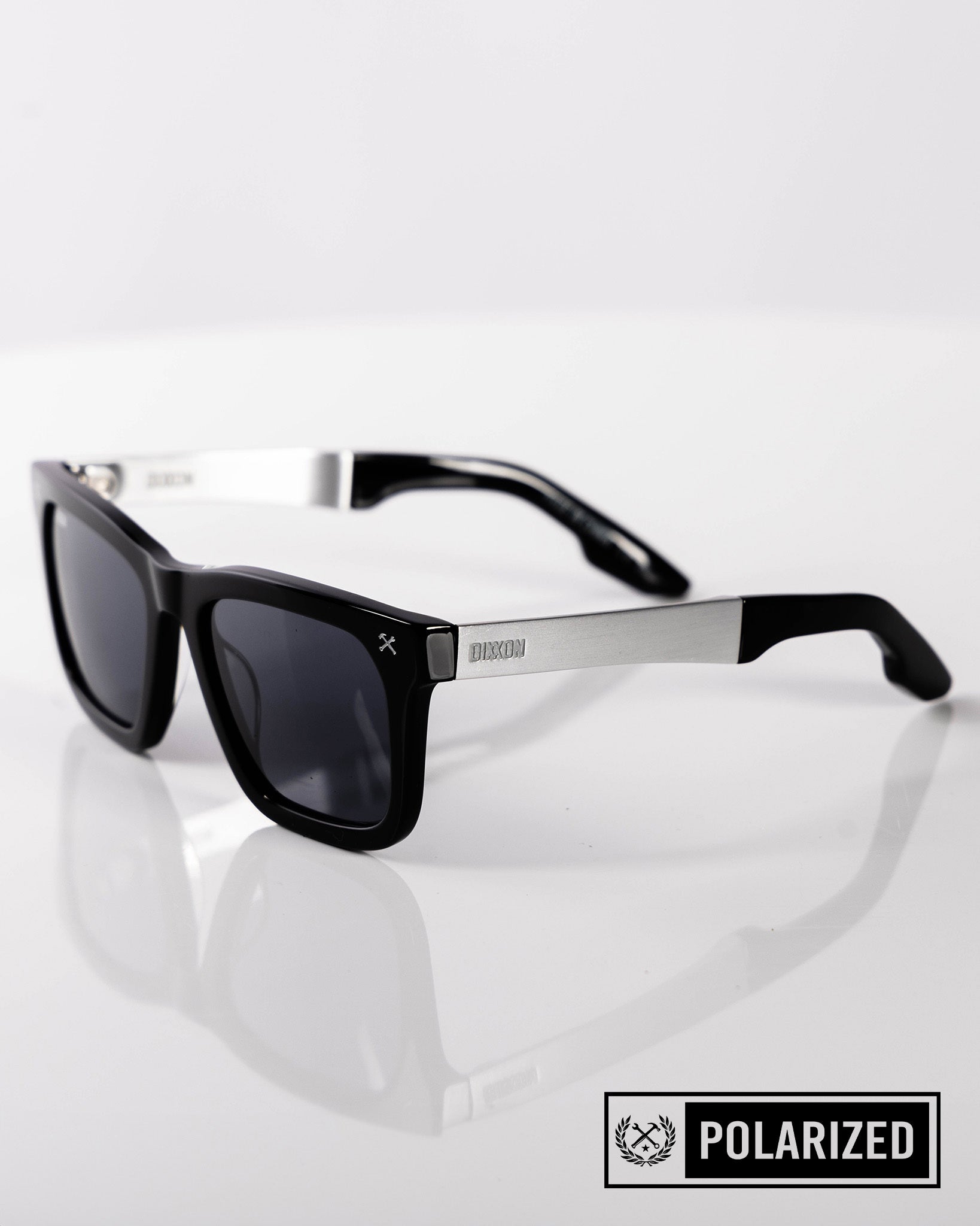 Anvil Metal Sunglasses - Black & Gray Polarized - Dixxon Flannel Co.