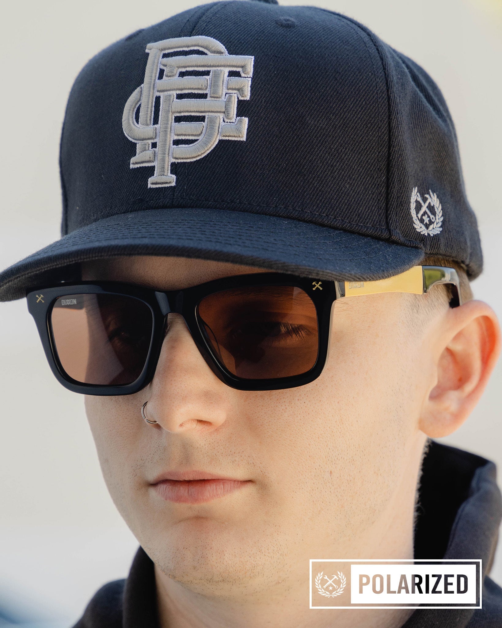 Anvil Metal Sunglasses - Brown & Bronze Polarized - Dixxon Flannel Co.