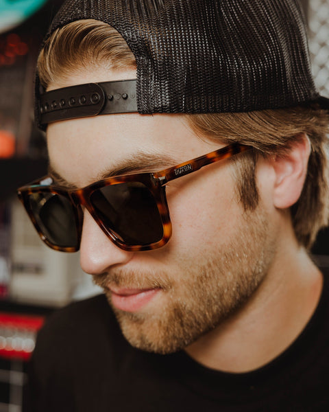 Dixxon Anvil Sunglasses: Havana Tortoise & G15 Style