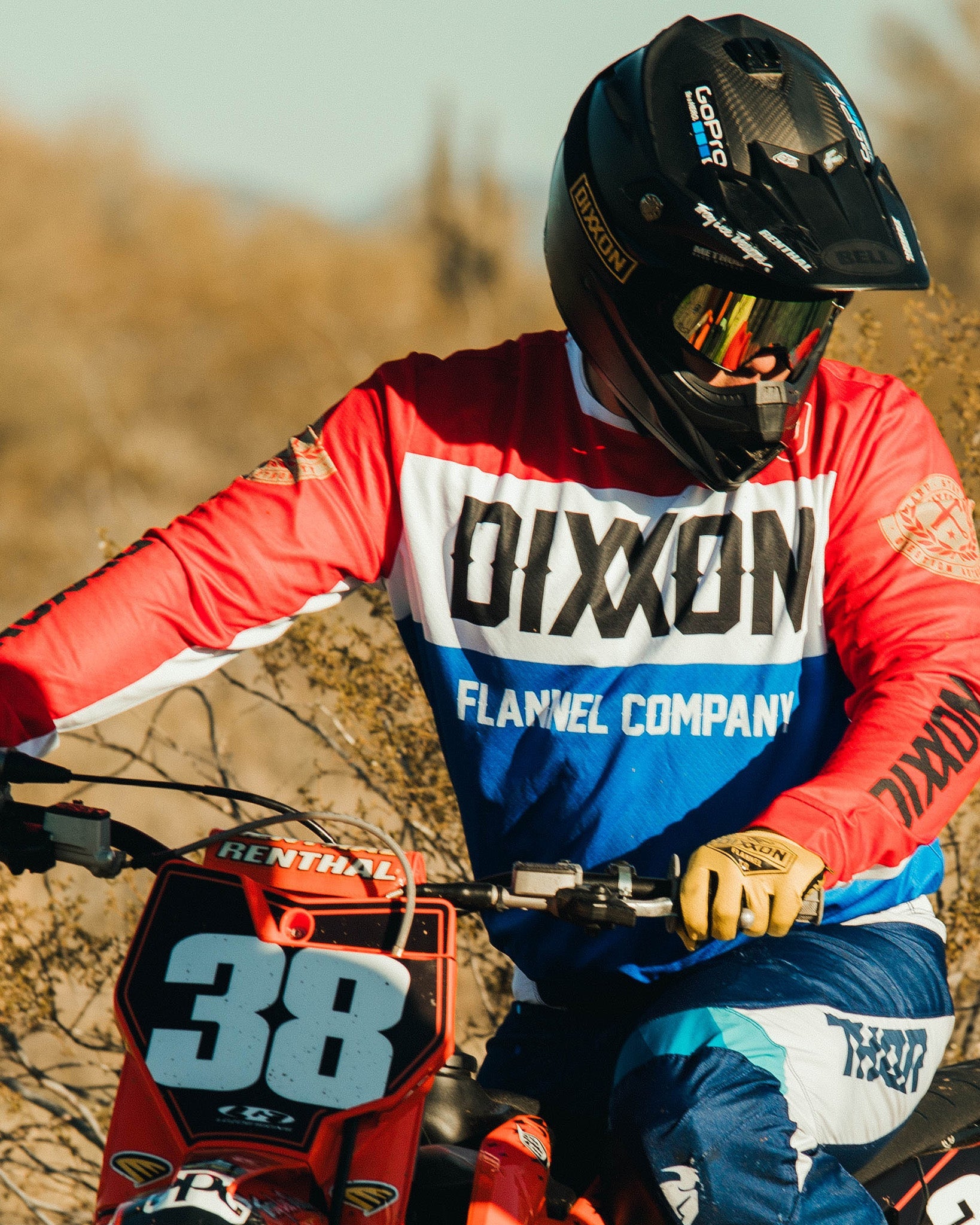 Red white and blue motocross gear outlet