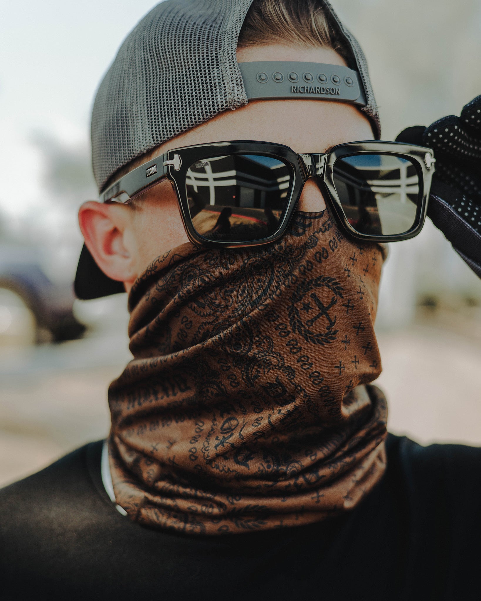Bandana Neck Gaiter - Brown & Black – Dixxon Flannel Co.