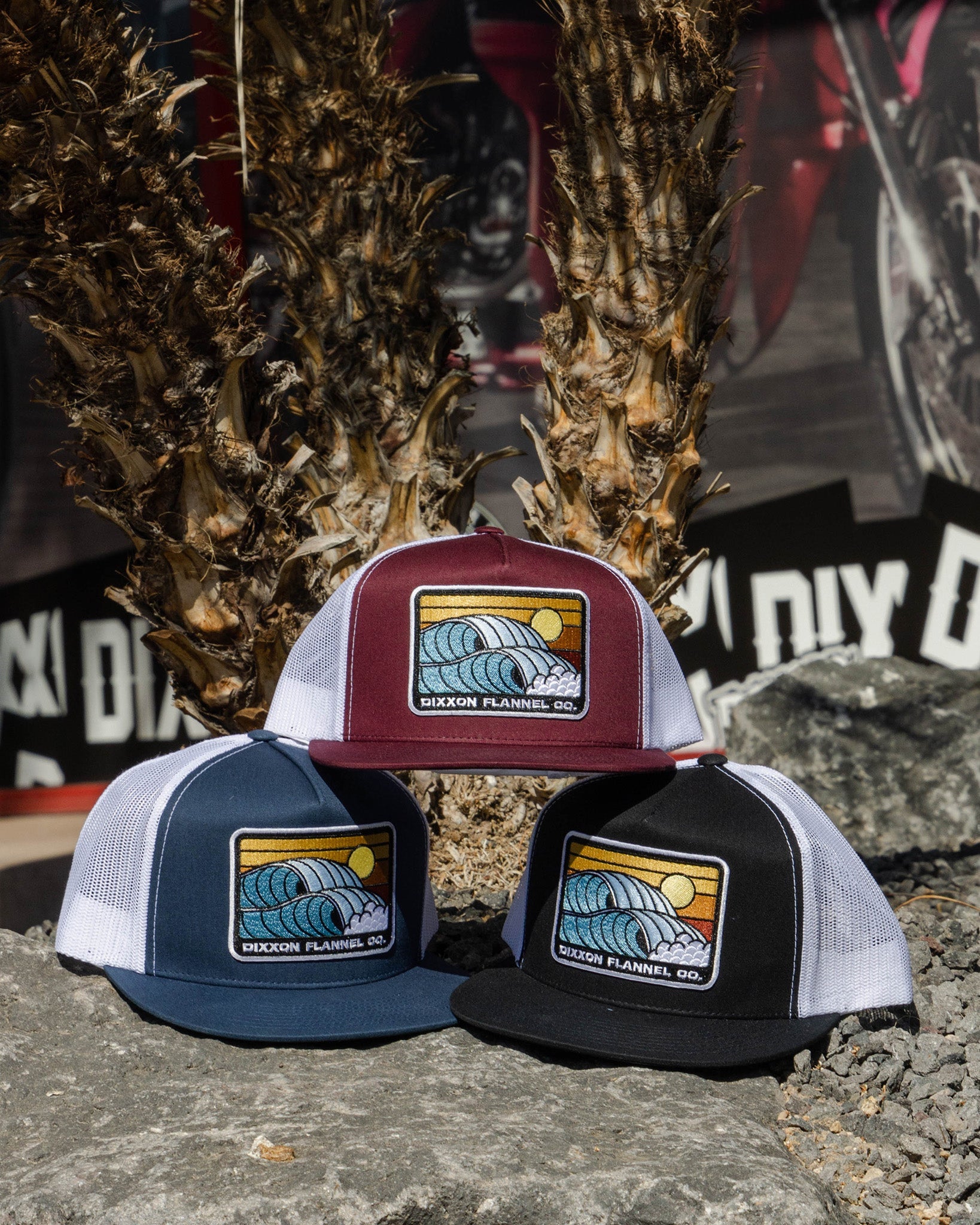 Barrels Flat Bill Trucker Snapback - Dixxon Flannel Co.