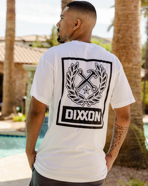 Black Box Crest T-Shirt - White | Dixxon Flannel Co.