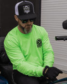 Black Buzz Hi Vis Long Sleeve T-Shirt - Safety Green - Dixxon Flannel Co.