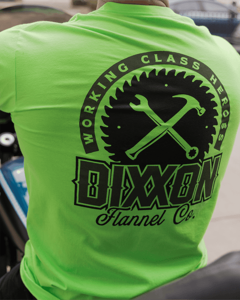 Black Buzz Hi Vis Long Sleeve T-Shirt - Safety Green | Dixxon
