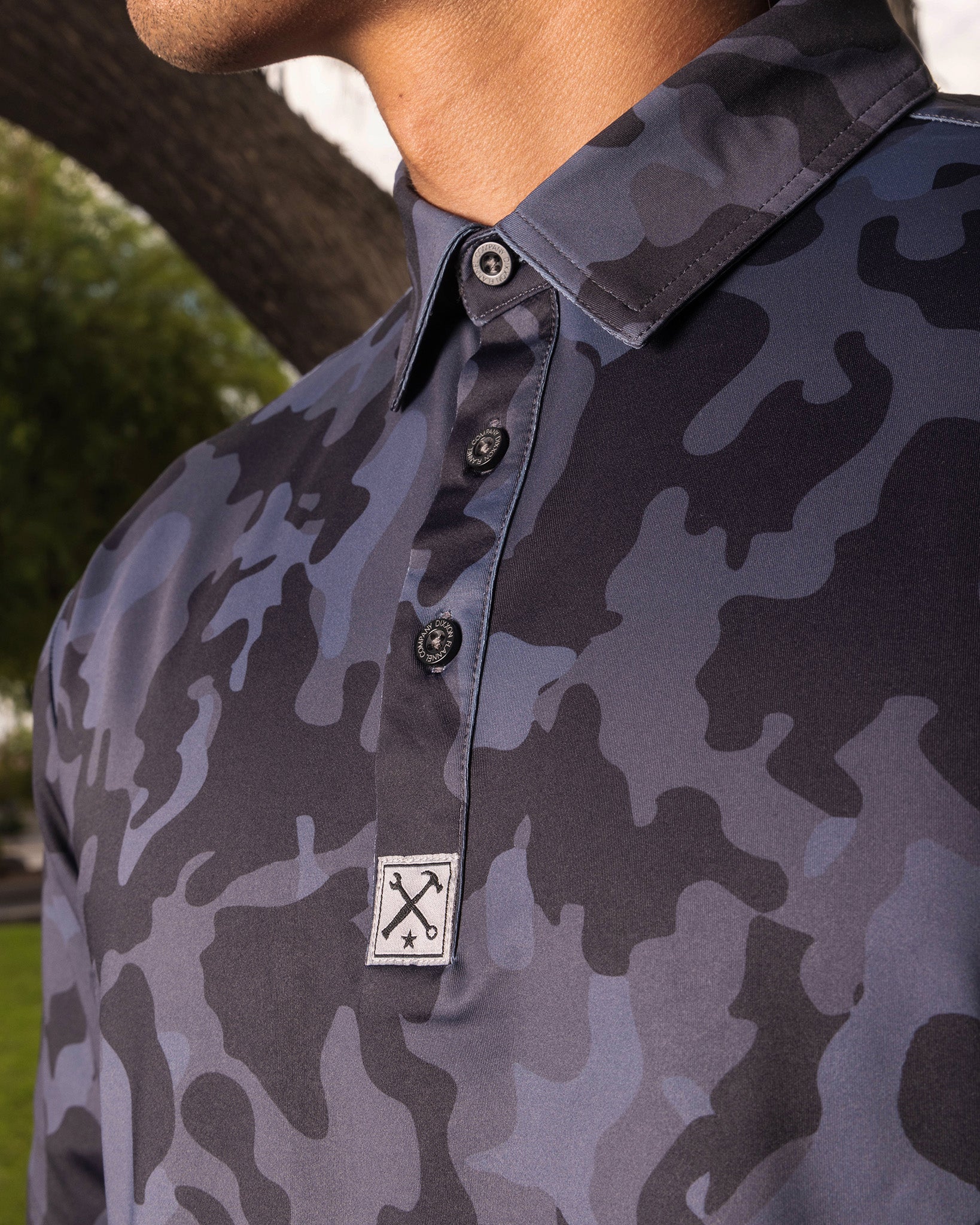 Black Camo Party Polo | Dixxon Flannel Co.