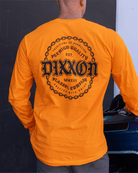 Black Chained Long Sleeve T-Shirt - Safety Orange - Dixxon Flannel Co.