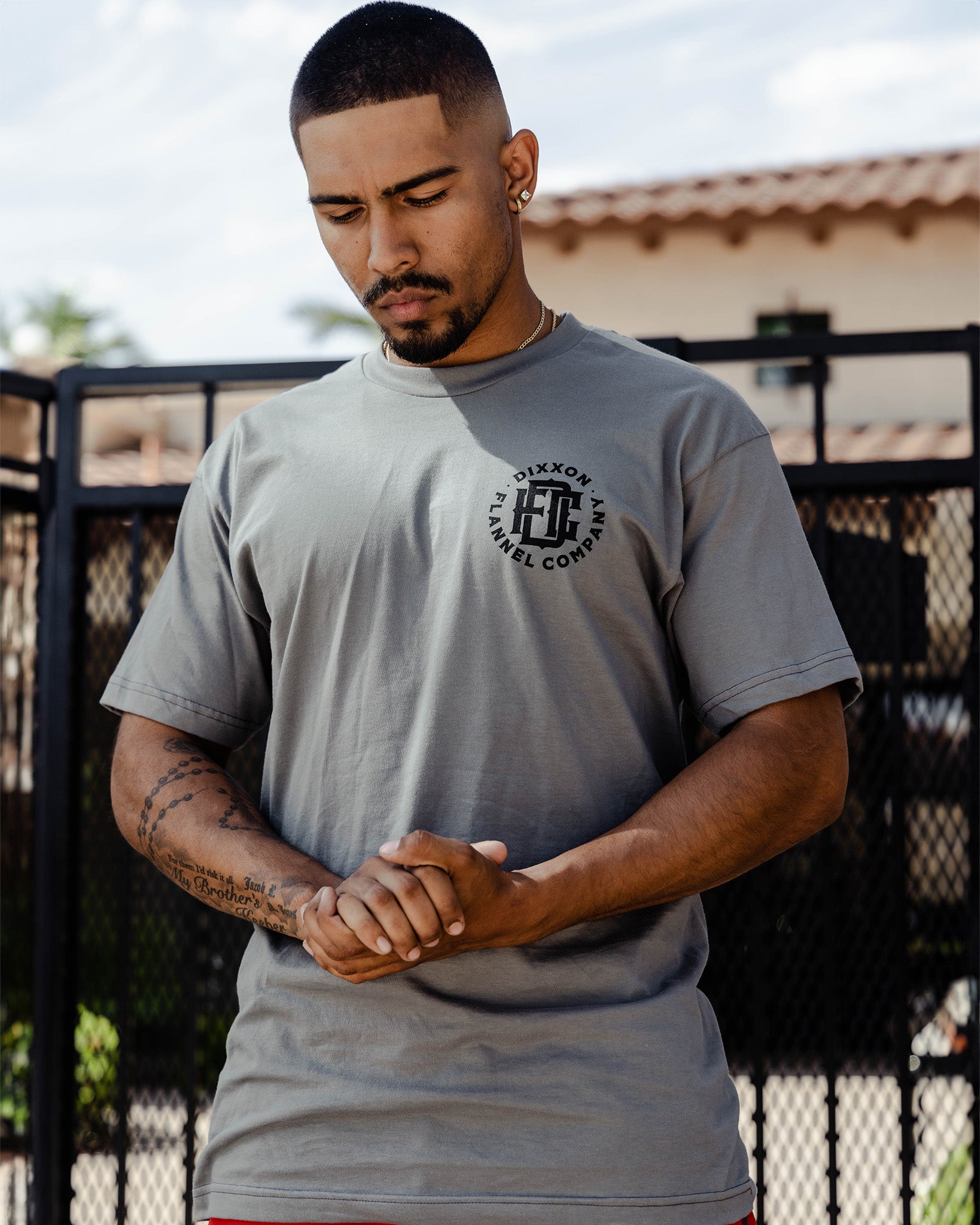Black Compass T-Shirt - Gray | Dixxon Flannel Co.