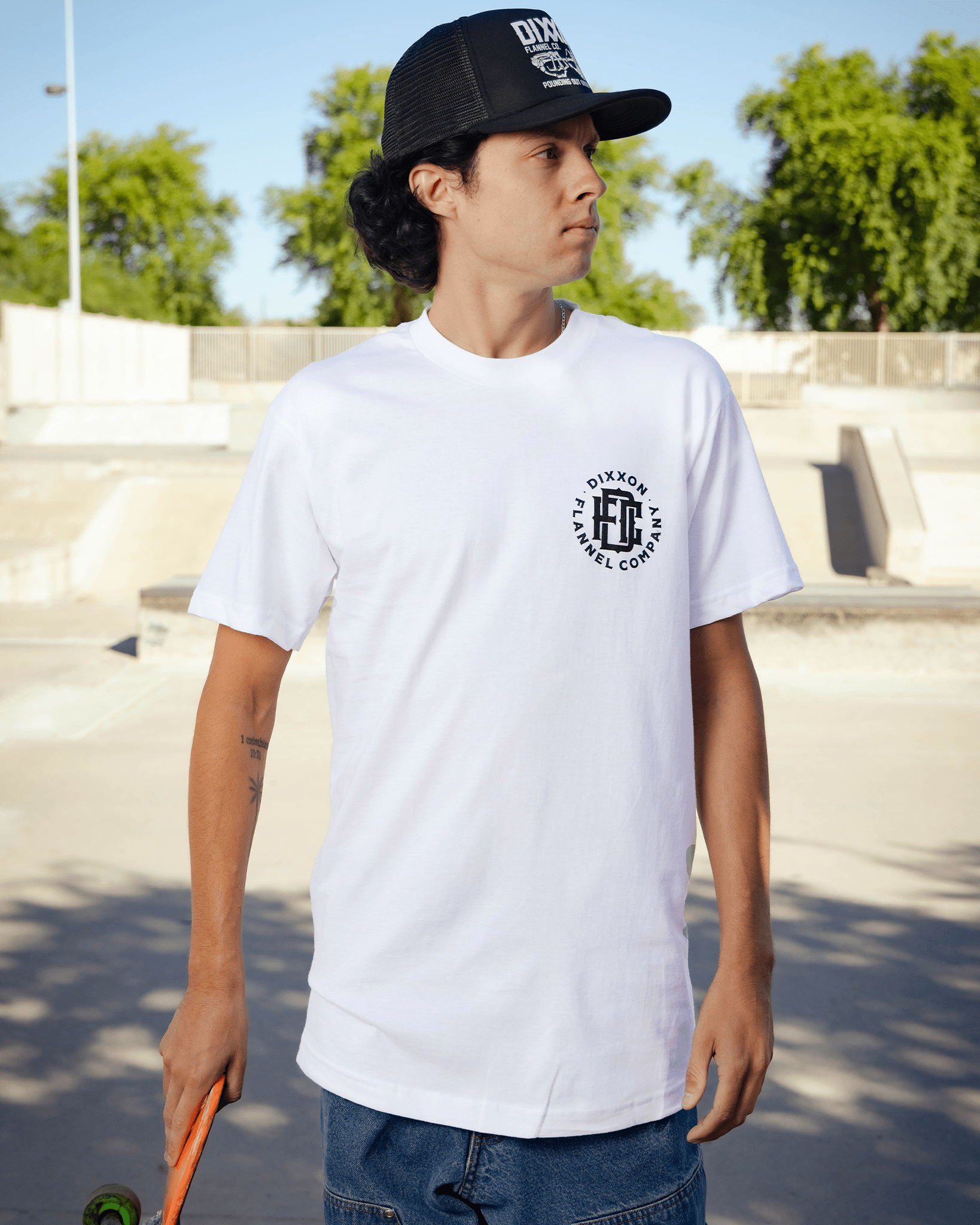 Black Compass T-Shirt - White - Dixxon Flannel Co.