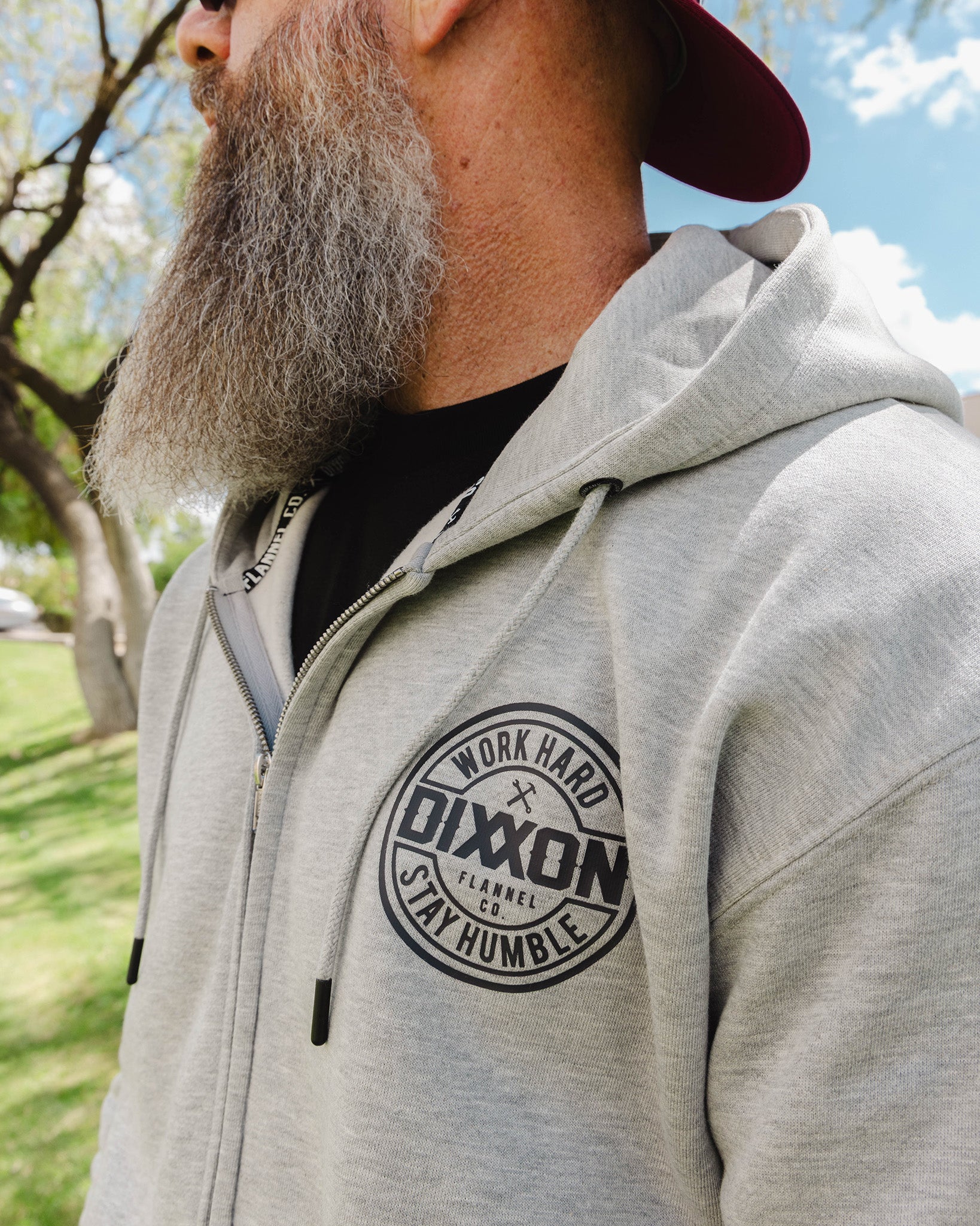 Black Corpo Zip Up Hoodie - Heather Gray | Dixxon Flannel Co.