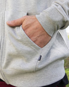 Black Corpo Zip Up Hoodie - Heather Gray - Dixxon Flannel Co.