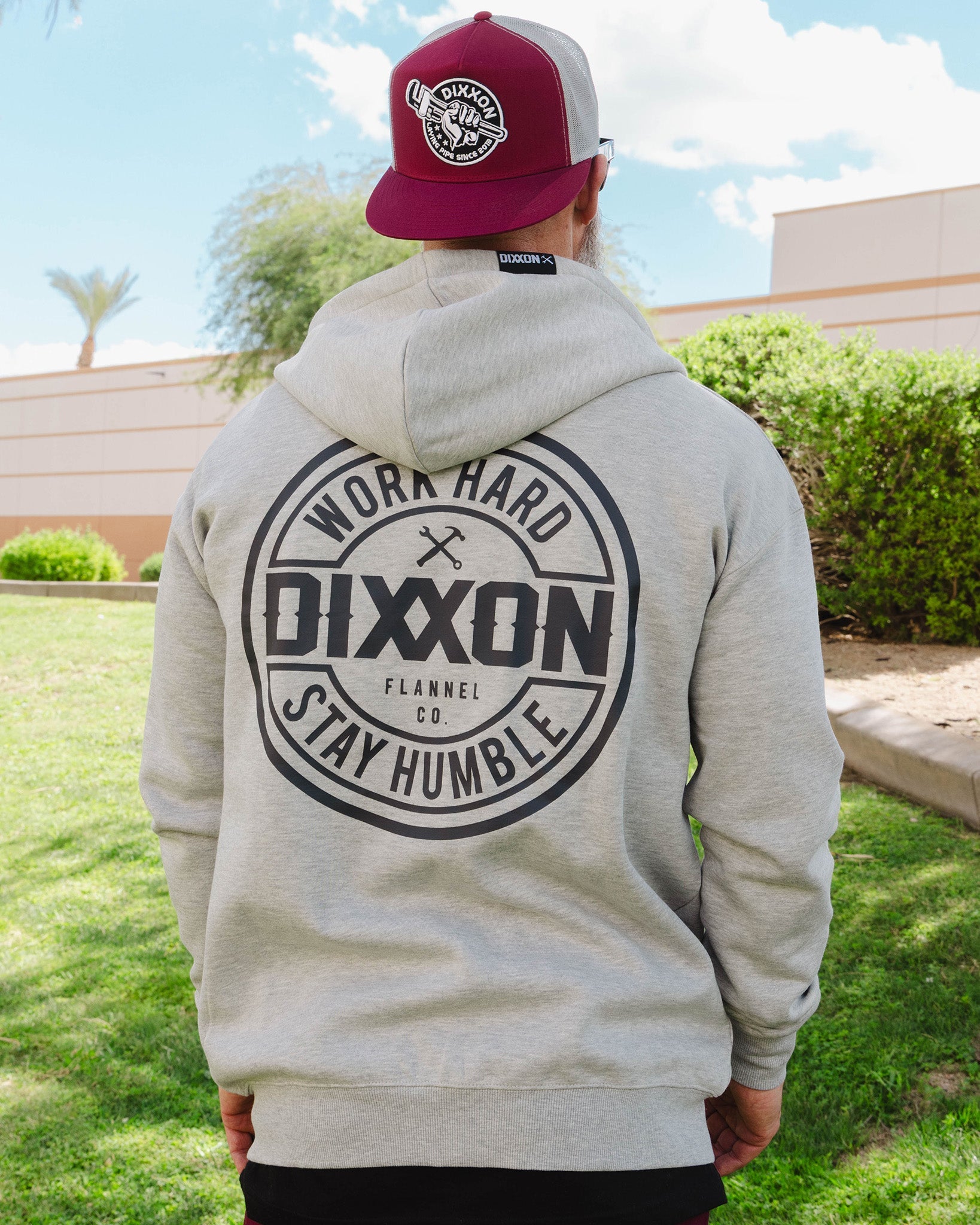 Black Corpo Zip Up Hoodie - Heather Gray - Dixxon Flannel Co.