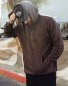 Black Crest Lightweight Pullover Hoodie - Brown - Dixxon Flannel Co.