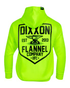 Black DFC Shield Zip Up Hoodie - Safety Green - Dixxon Flannel Co.