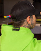 Black DFC Shield Zip Up Hoodie - Safety Green - Dixxon Flannel Co.