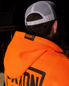Black DFC Shield Zip Up Hoodie - Safety Orange - Dixxon Flannel Co.