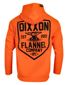 Black DFC Shield Zip Up Hoodie - Safety Orange - Dixxon Flannel Co.