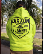 Black DFC Shield Zip Up Hoodie - Safety Yellow - Dixxon Flannel Co.
