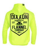 Black DFC Shield Zip Up Hoodie - Safety Yellow - Dixxon Flannel Co.