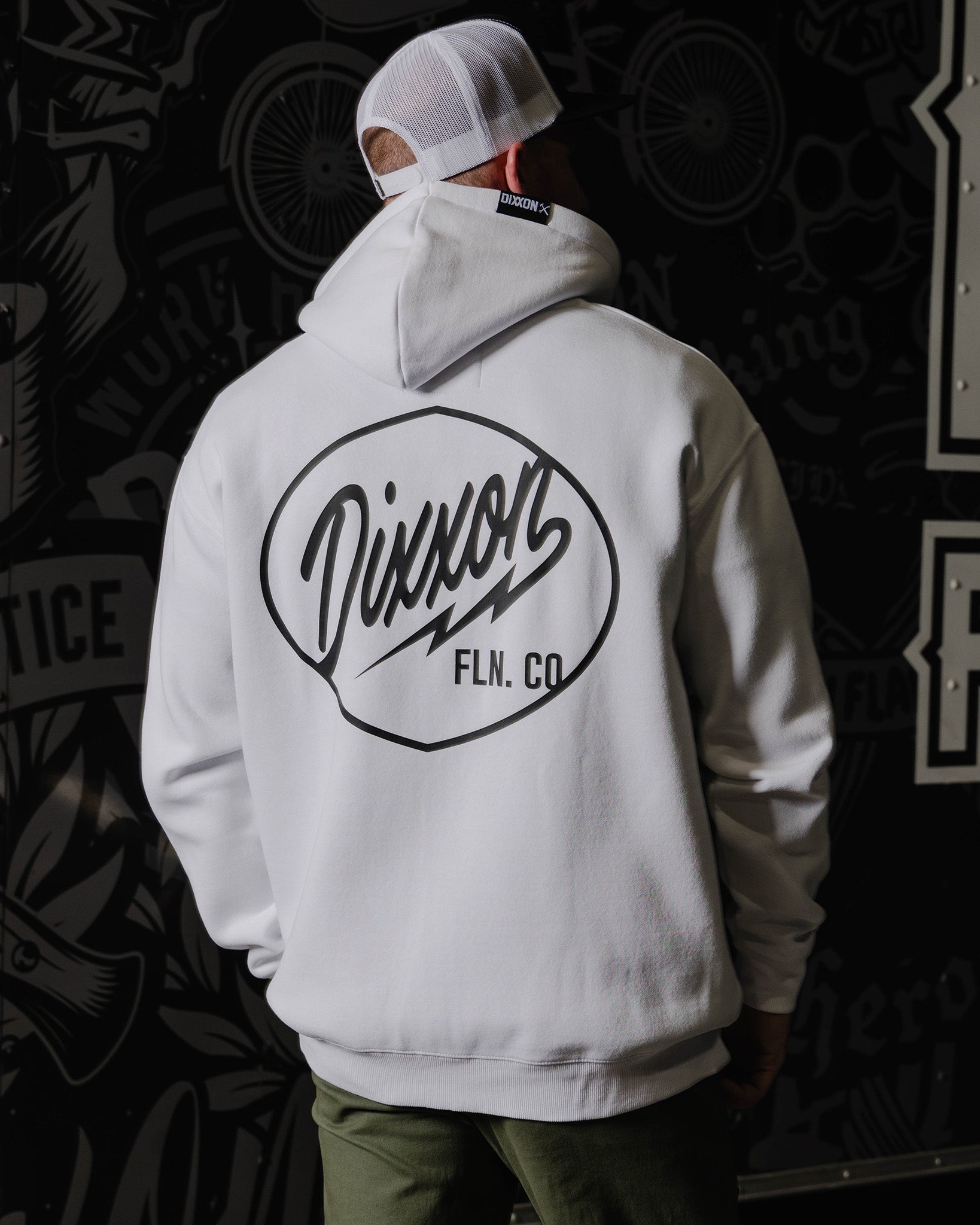 Black Esso Zip Up Hoodie - White - Dixxon Flannel Co.