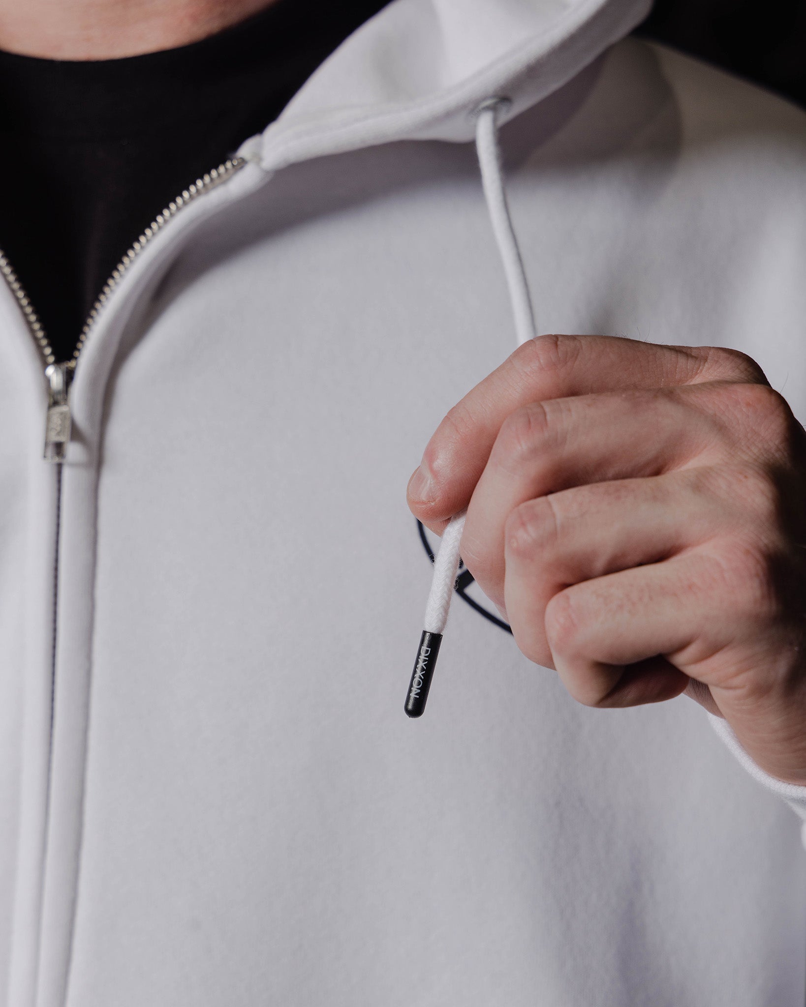 Black Esso Zip Up Hoodie - White - Dixxon Flannel Co.