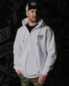 Black Esso Zip Up Hoodie - White - Dixxon Flannel Co.