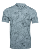 Black Floral Premium Polo - Heathered Gray - Dixxon Flannel Co.