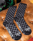 Black & Gray Checkered Crew Socks - Dixxon Flannel Co.