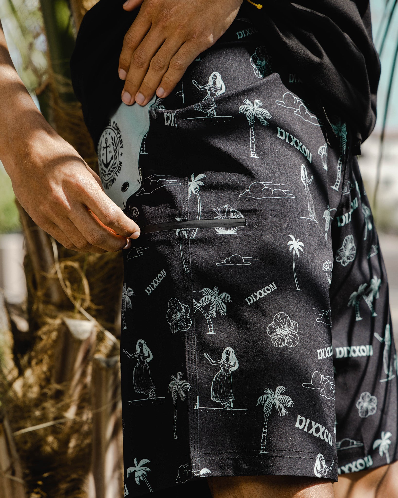 Black & Green Waimea Boardshorts | Dixxon Flannel Co.