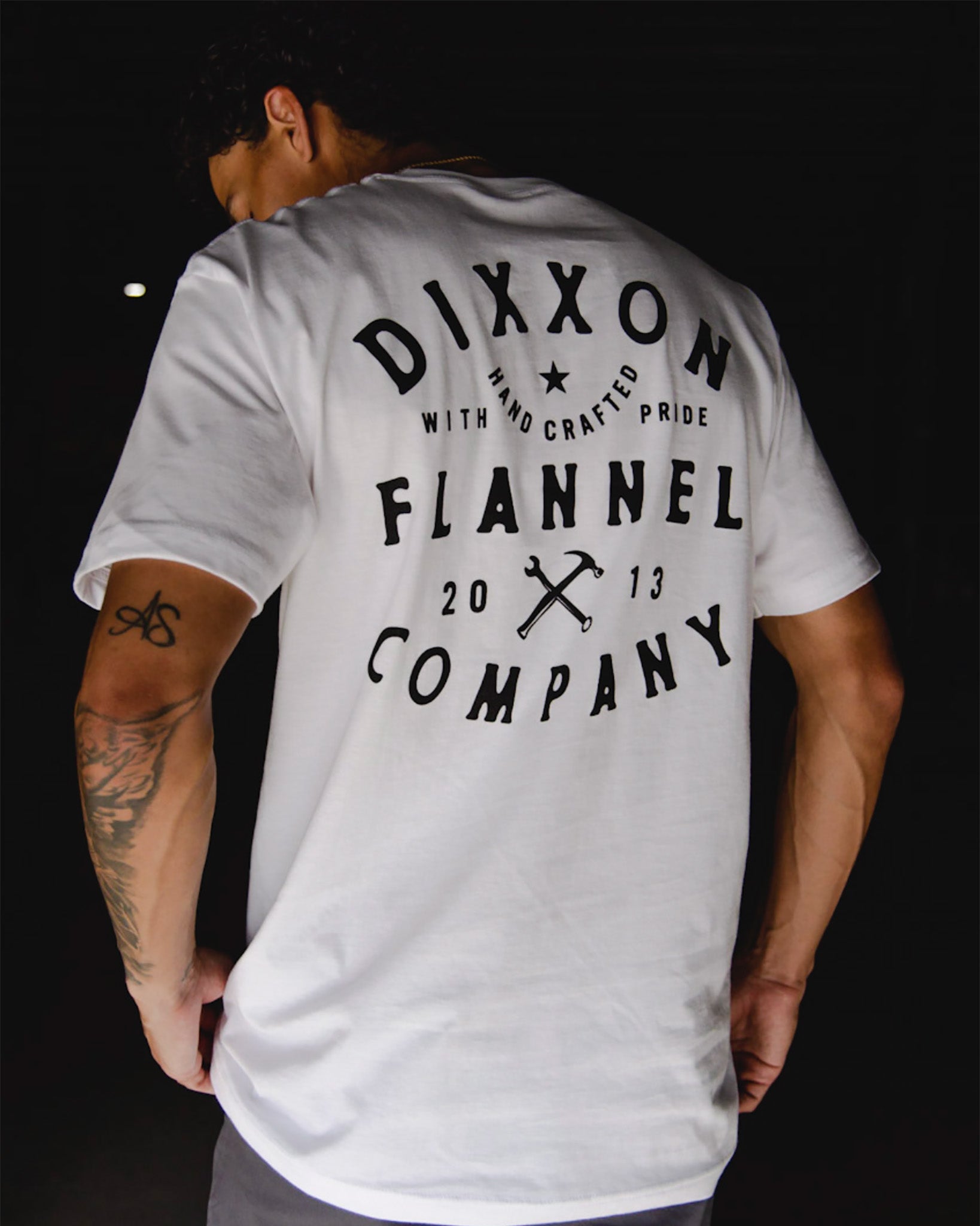 Black Hand Crafted T-Shirt - White - Dixxon Flannel Co.