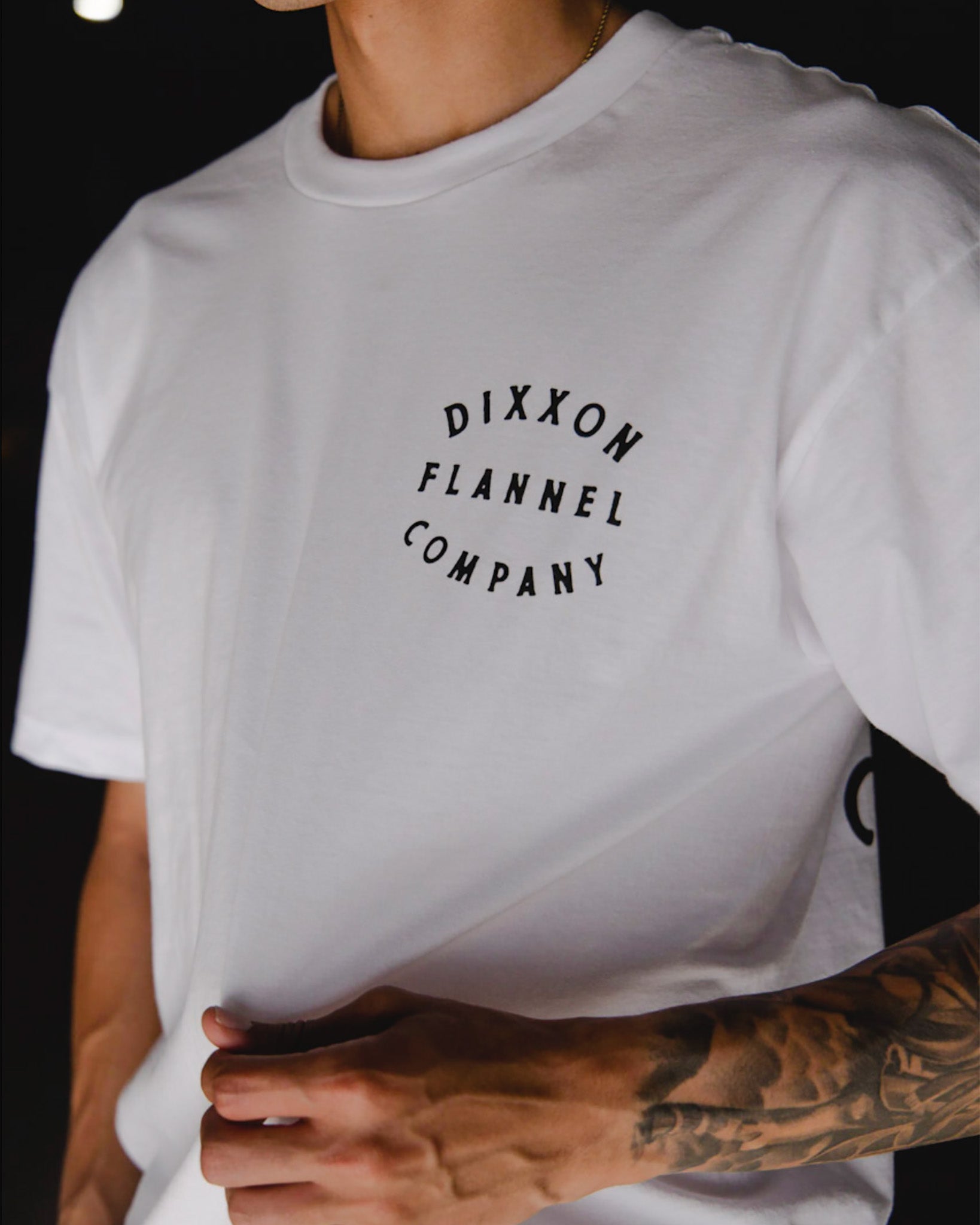 Black Hand Crafted T-Shirt - White - Dixxon Flannel Co.